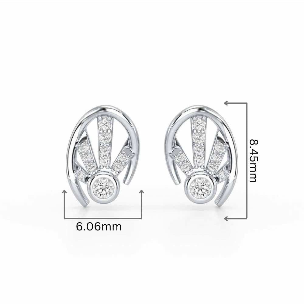 Dazzle Drops Silver Earrings - White Gold - Image 2