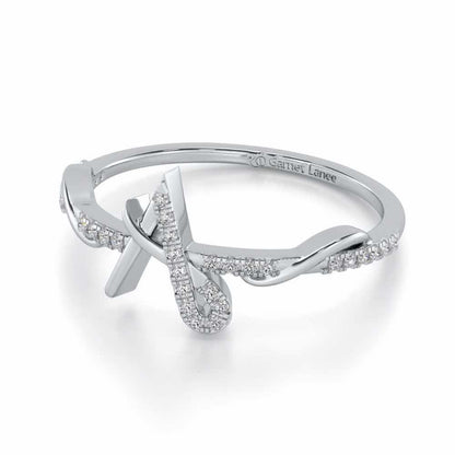 Dazzling A Silver Ring - White Gold - Image 2