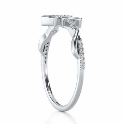 Dazzling A Silver Ring - White Gold - Image 3