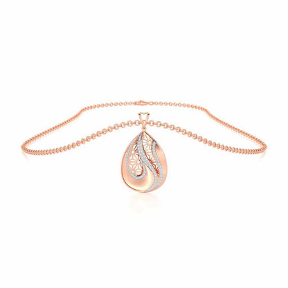 Dazzling Brilliance Silver Pendant - Rose Gold - Image 3