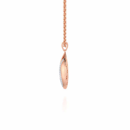 Dazzling Brilliance Silver Pendant - Rose Gold - Image 4