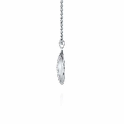 Dazzling Brilliance Silver Pendant - White Gold - Image 4