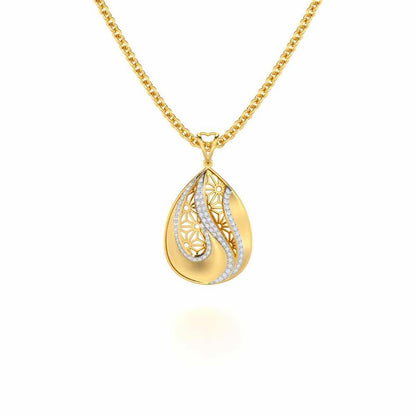 Dazzling Brilliance Silver Pendant - Yellow Gold - Image 1