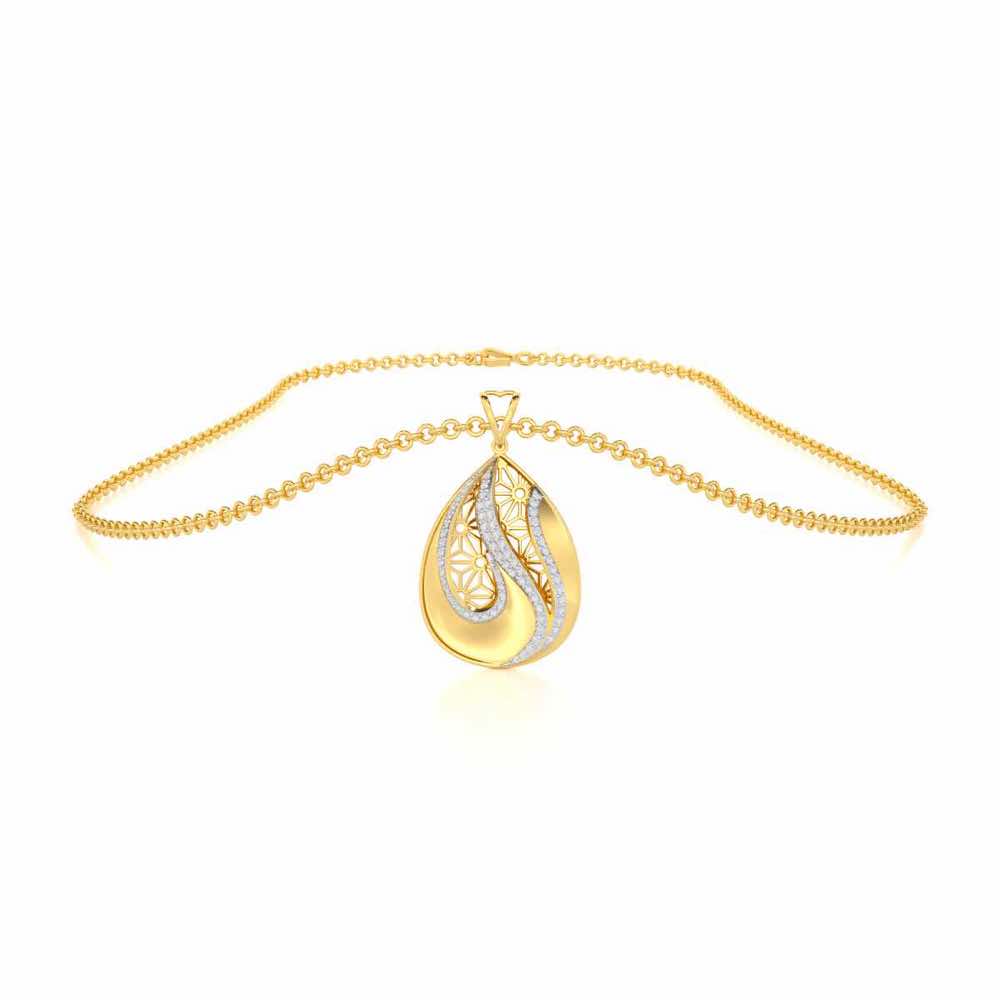 Dazzling Brilliance Silver Pendant - Yellow Gold - Image 3