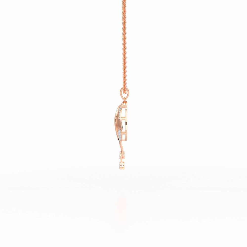 Dazzling Bud Silver Pendant - Rose Gold - Image 4