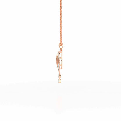 Dazzling Bud Silver Pendant - Rose Gold - Image 4