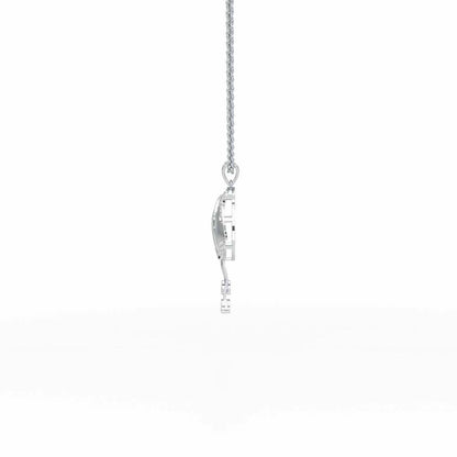 Dazzling Bud Silver Pendant - White Gold - Image 4
