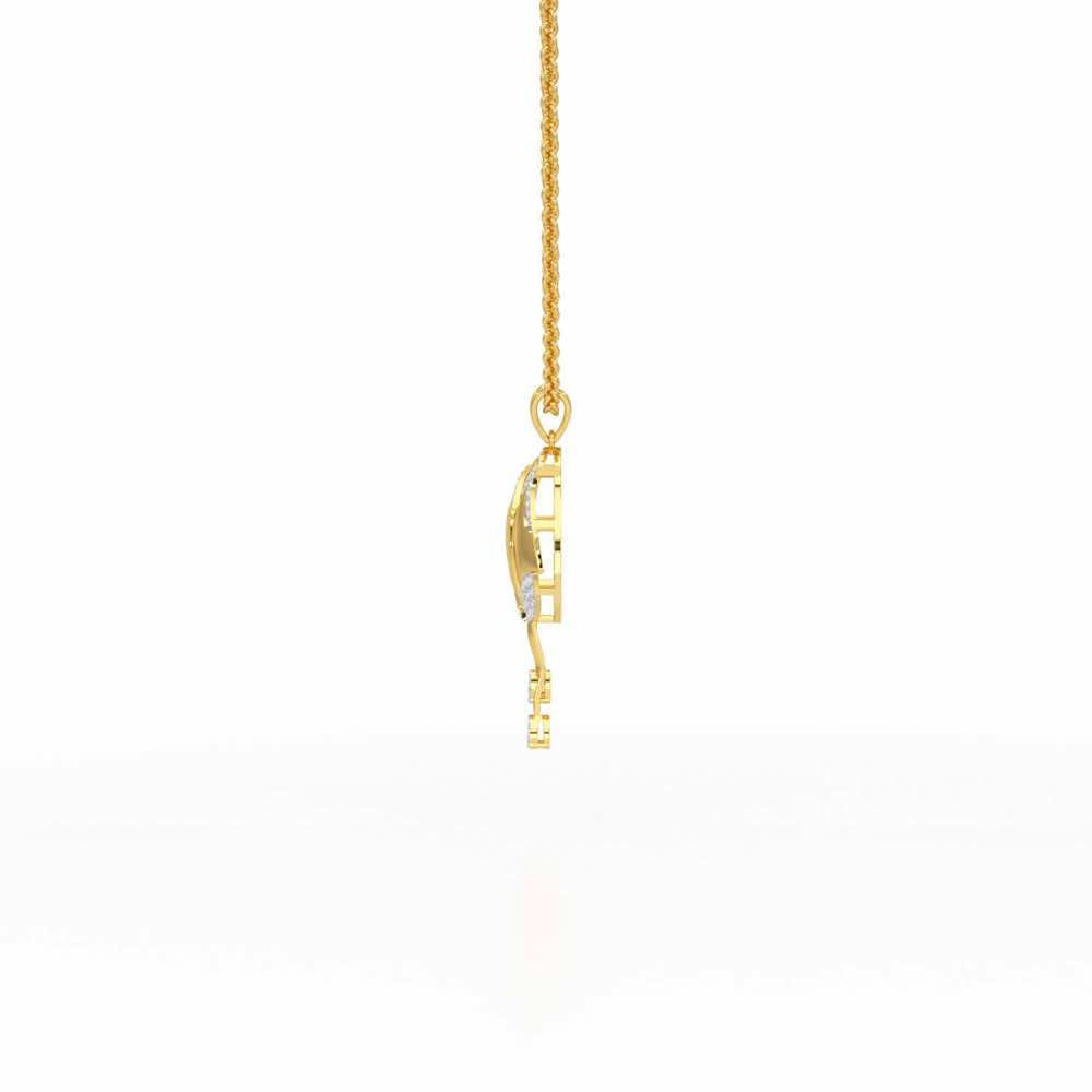 Dazzling Bud Silver Pendant - Yellow Gold - Image 4