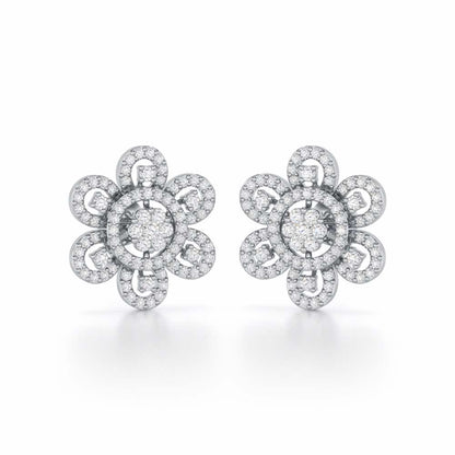 Dazzling Dance Silver Earrings - White Gold - Image 2