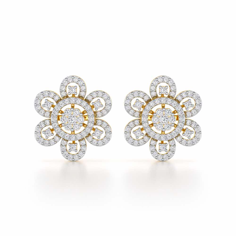 Dazzling Dance Silver Earrings - Yellow Gold - Image 1