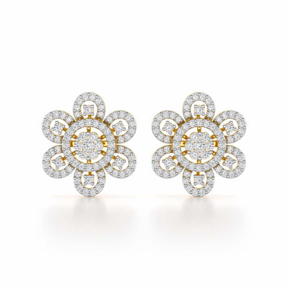Dazzling Dance Silver Earrings - Yellow Gold - Image 1