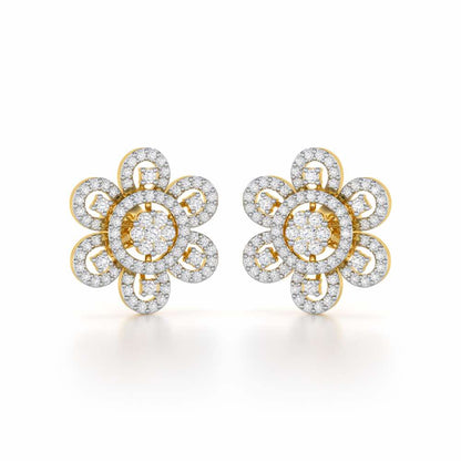 Dazzling Dance Silver Earrings - Yellow Gold - Image 2