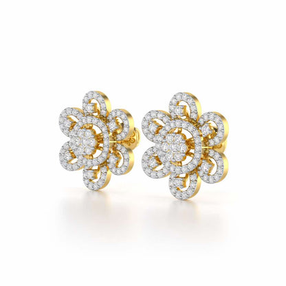 Dazzling Dance Silver Earrings - Yellow Gold - Image 3