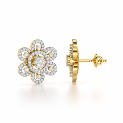 Dazzling Dance Silver Earrings - Yellow Gold - Image 4