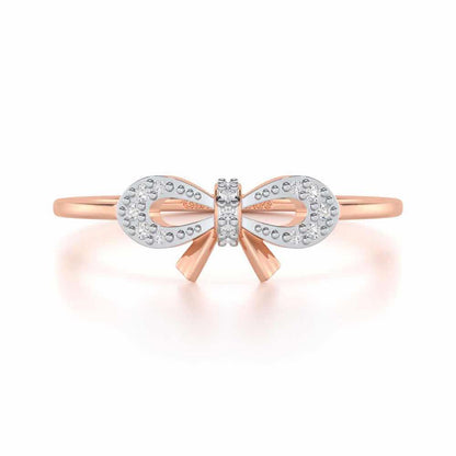 Dazzling Delight Silver Ring - Rose Gold - Image 4