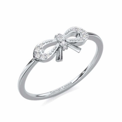 Dazzling Delight Silver Ring - White Gold - Image 1