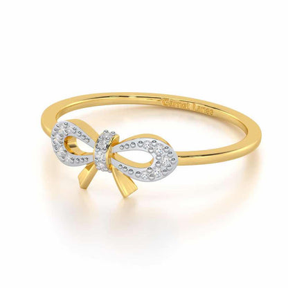 Dazzling Delight Silver Ring - Yellow Gold - Image 2