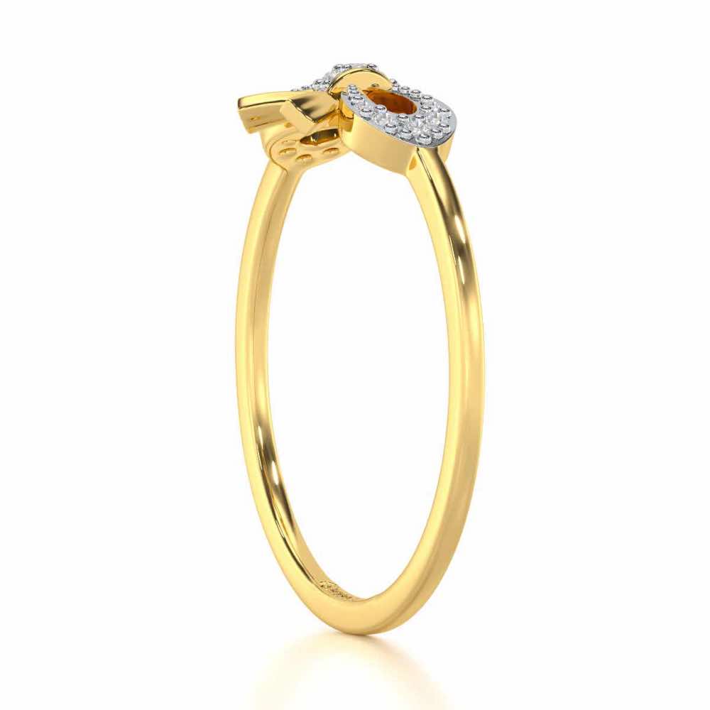 Dazzling Delight Silver Ring - Yellow Gold - Image 3