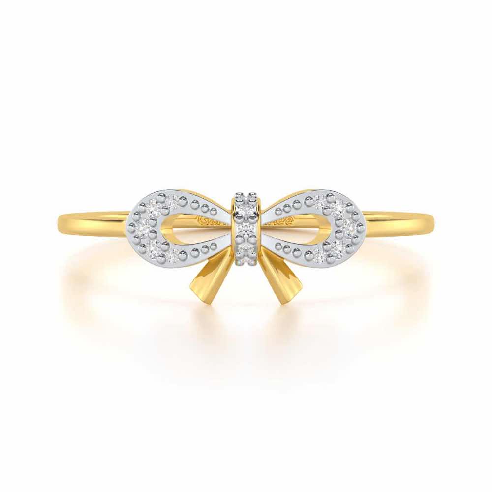 Dazzling Delight Silver Ring - Yellow Gold - Image 4