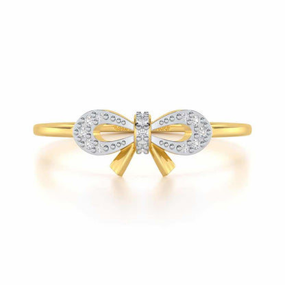 Dazzling Delight Silver Ring - Yellow Gold - Image 4