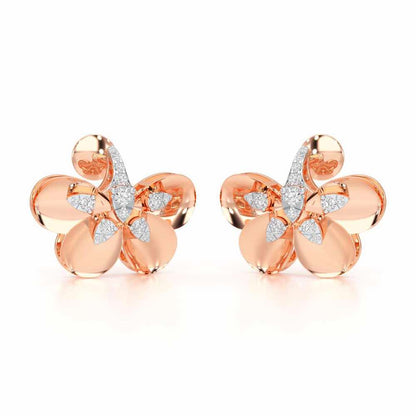 Dazzling Eclat Silver Earrings - Rose Gold - Image 2