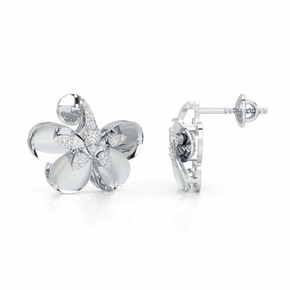 Dazzling Eclat Silver Earrings - White Gold - Image 4