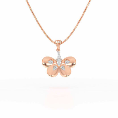 Dazzling Eclat Silver Pendant - Rose Gold - Image 1