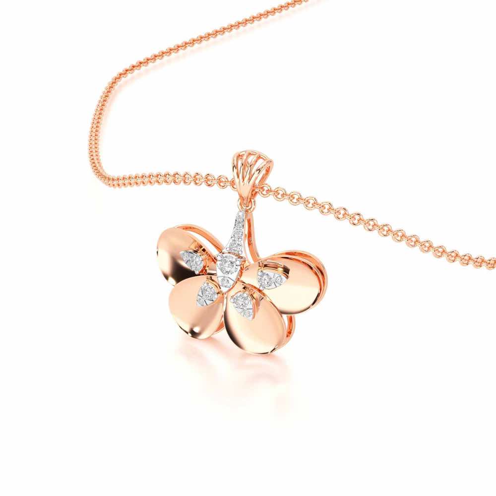 Dazzling Eclat Silver Pendant - Rose Gold - Image 2