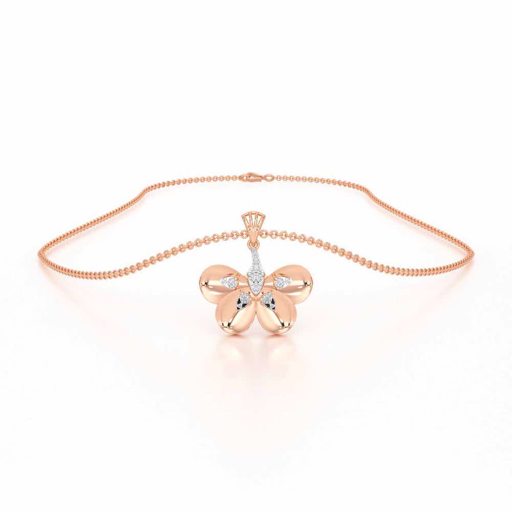Dazzling Eclat Silver Pendant - Rose Gold - Image 3