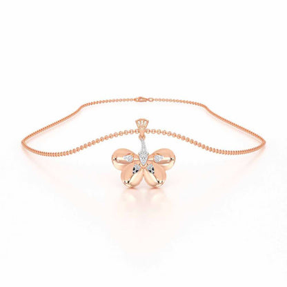 Dazzling Eclat Silver Pendant - Rose Gold - Image 3