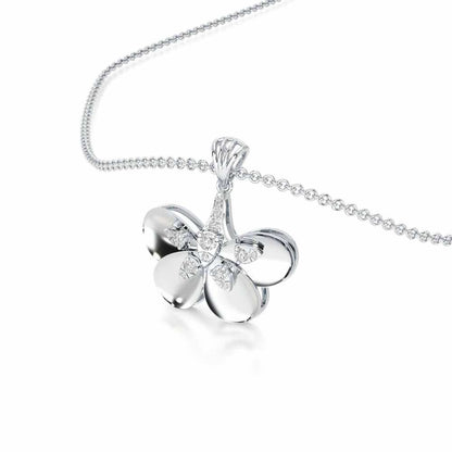 Dazzling Eclat Silver Pendant - White Gold - Image 2