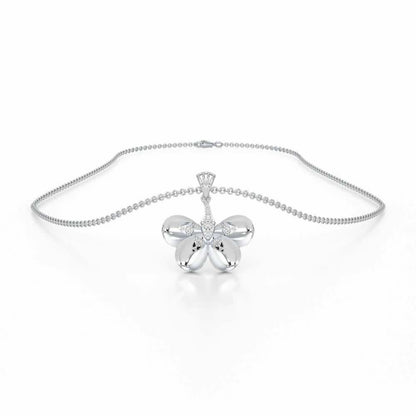 Dazzling Eclat Silver Pendant - White Gold - Image 3