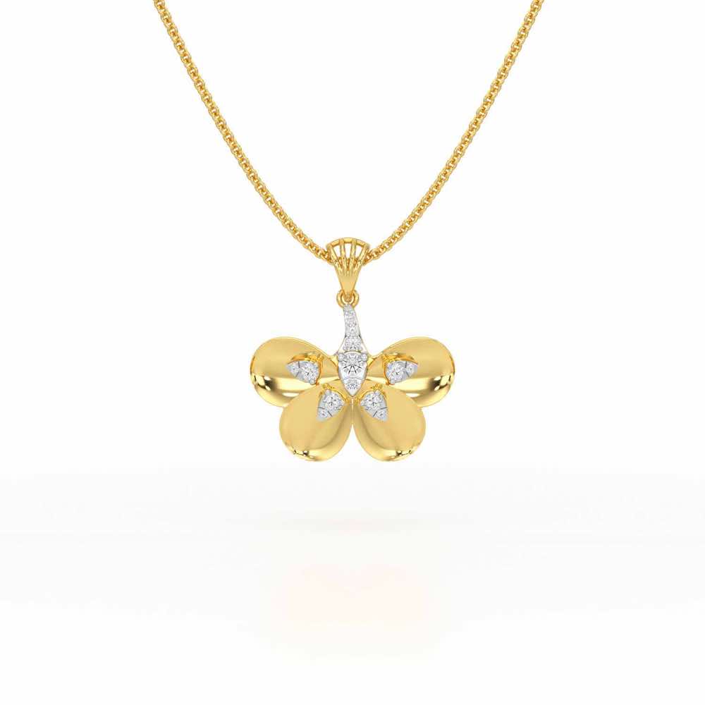 Dazzling Eclat Silver Pendant - Yellow Gold - Image 1
