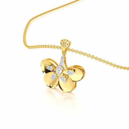 Dazzling Eclat Silver Pendant - Yellow Gold - Image 2