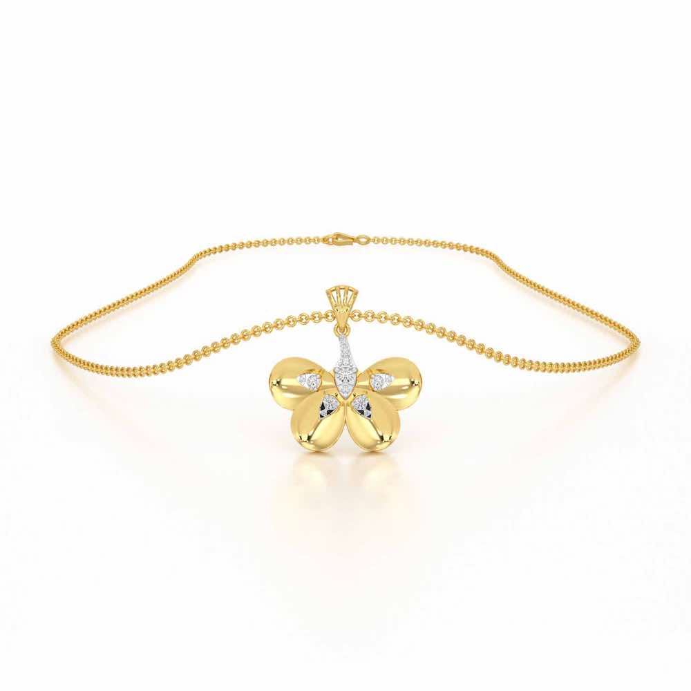 Dazzling Eclat Silver Pendant - Yellow Gold - Image 3