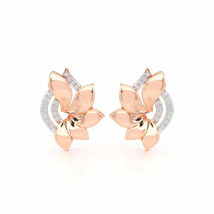 Dazzling Splendor Silver Earrings - Rose Gold - Image 1