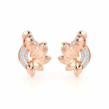 Dazzling Splendor Silver Earrings - Rose Gold - Image 2