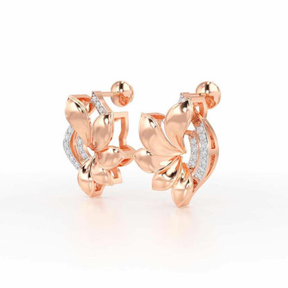 Dazzling Splendor Silver Earrings - Rose Gold - Image 3