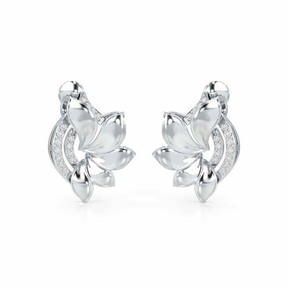 Dazzling Splendor Silver Earrings - White Gold - Image 2