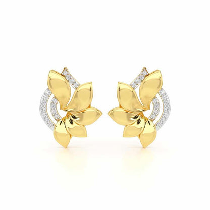 Dazzling Splendor Silver Earrings - Yellow Gold - Image 1