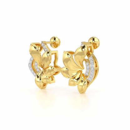 Dazzling Splendor Silver Earrings - Yellow Gold - Image 3