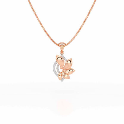 Dazzling Splendor Silver Pendant - Rose Gold - Image 1