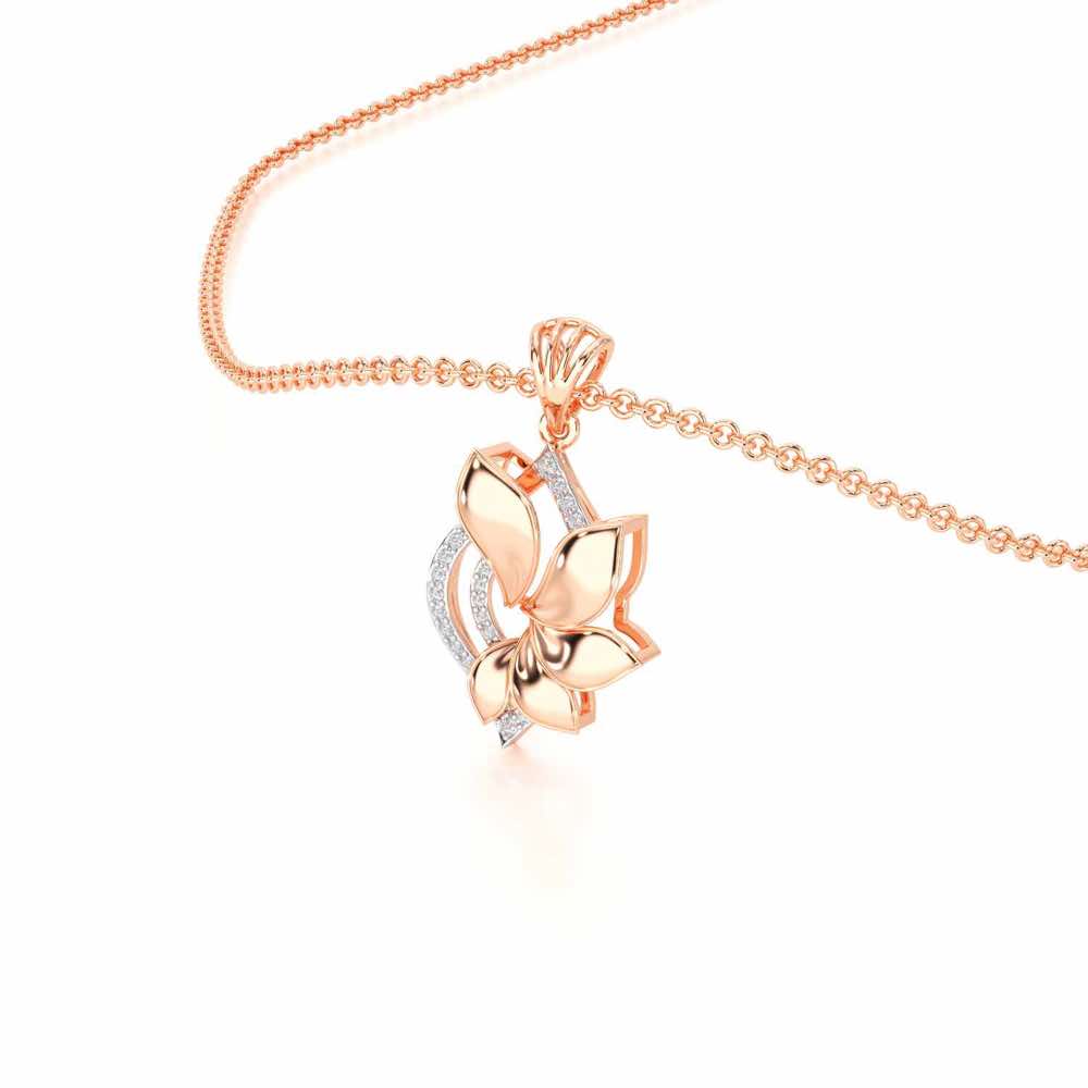 Dazzling Splendor Silver Pendant - Rose Gold - Image 2