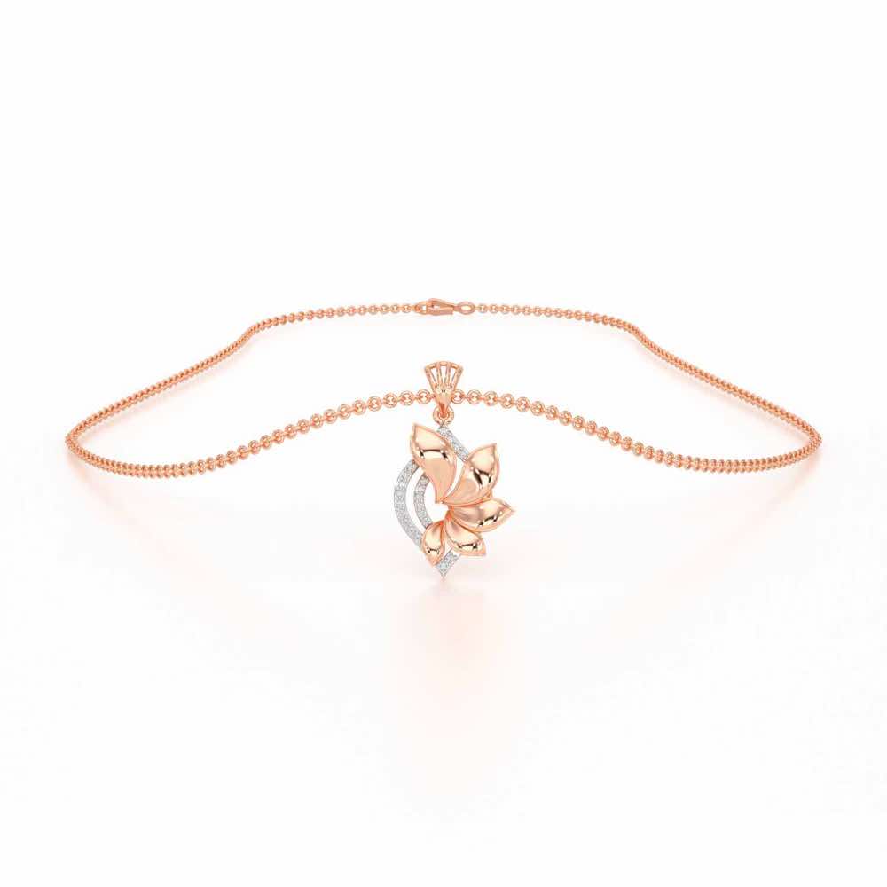 Dazzling Splendor Silver Pendant - Rose Gold - Image 3