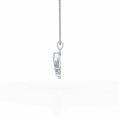 Dazzling Splendor Silver Pendant - White Gold - Image 4