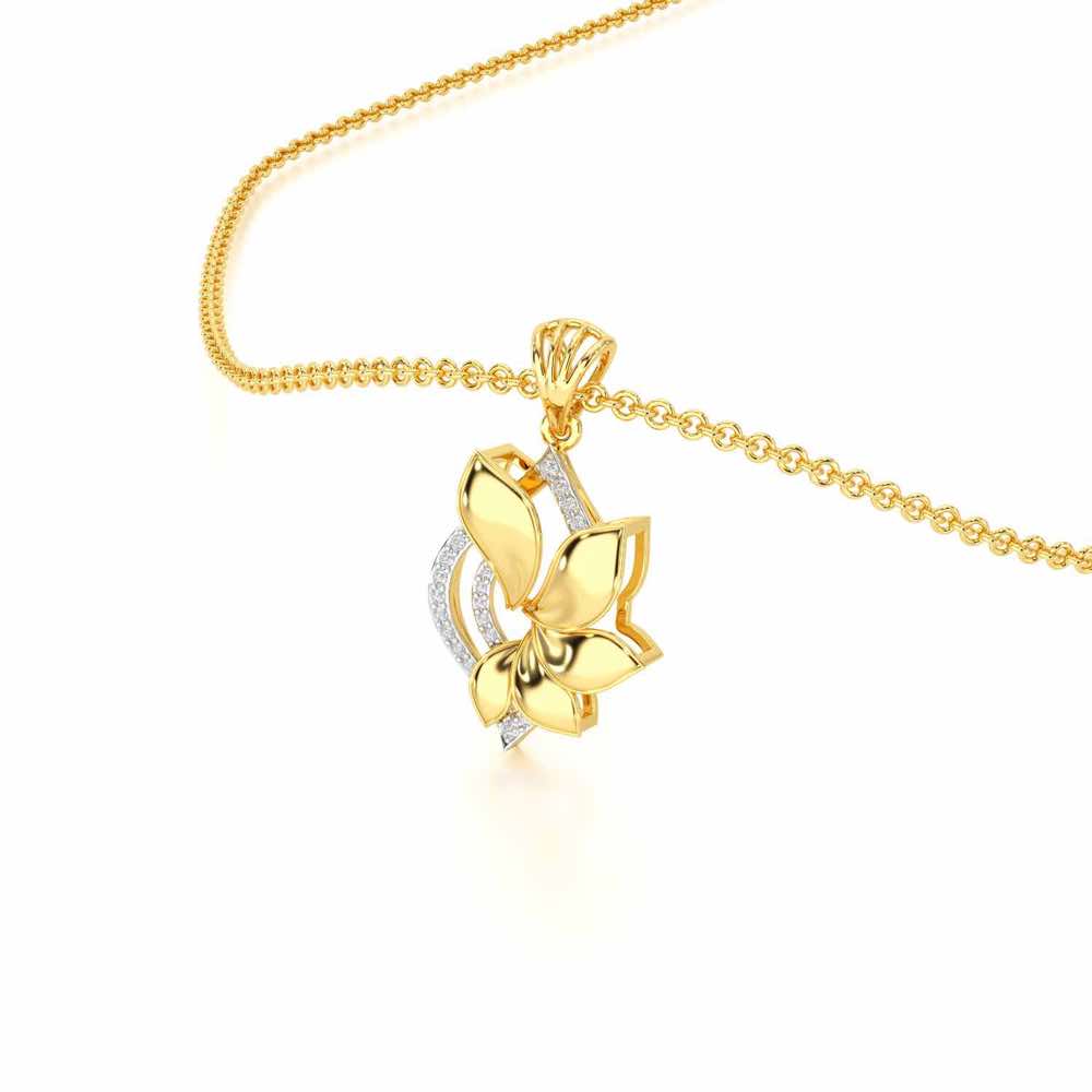 Dazzling Splendor Silver Pendant - Yellow Gold - Image 2