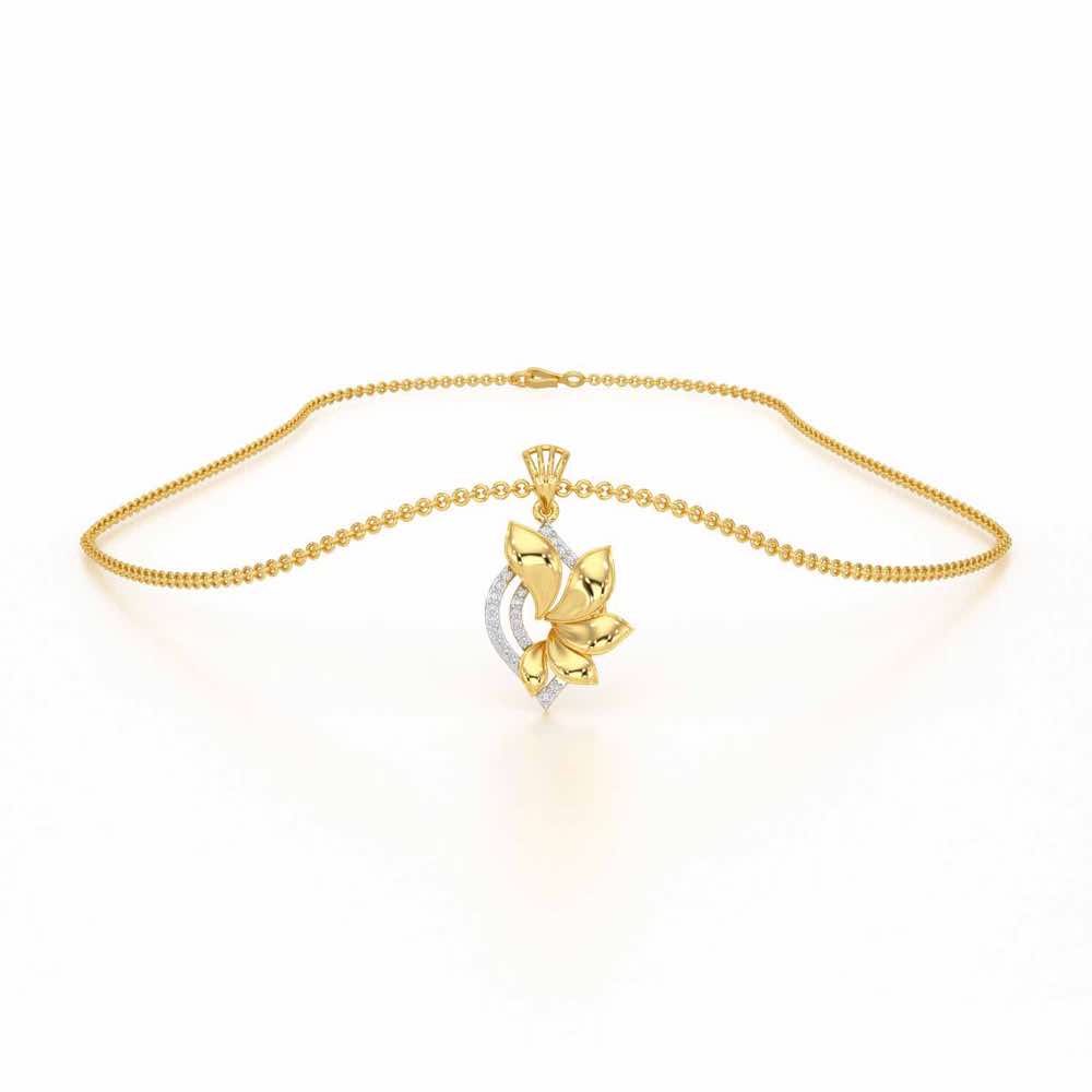 Dazzling Splendor Silver Pendant - Yellow Gold - Image 3