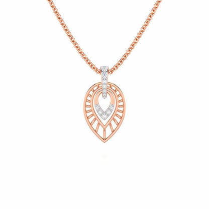 Dazzling Sunbeams Silver Pendant - Rose Gold - Image 1