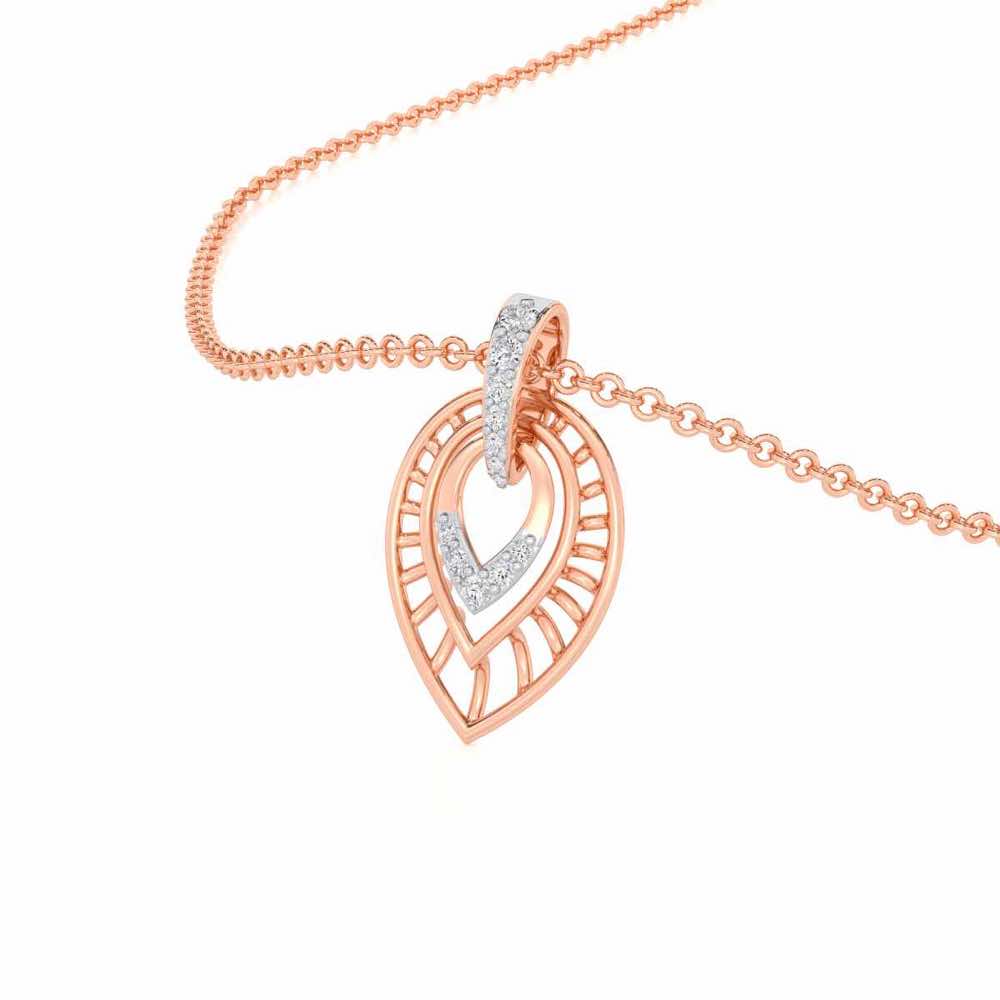 Dazzling Sunbeams Silver Pendant - Rose Gold - Image 2