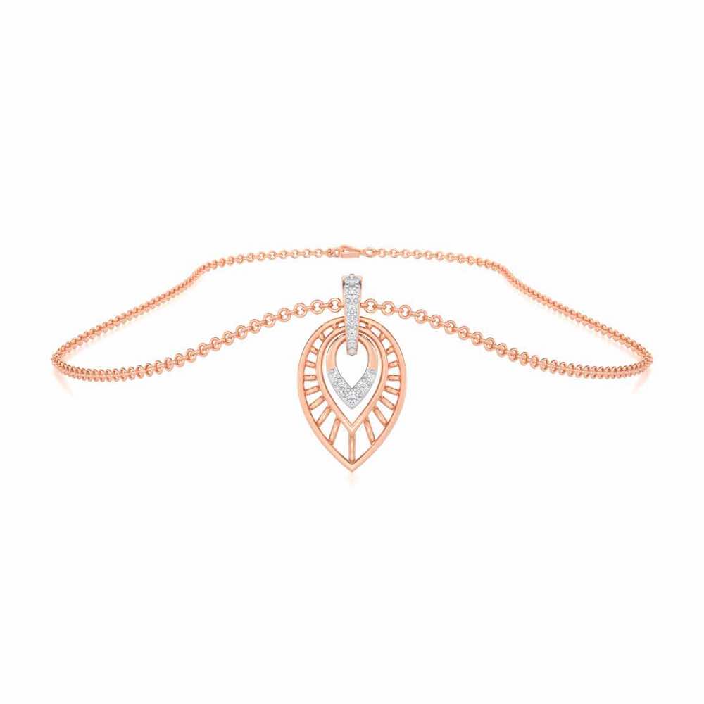 Dazzling Sunbeams Silver Pendant - Rose Gold - Image 3